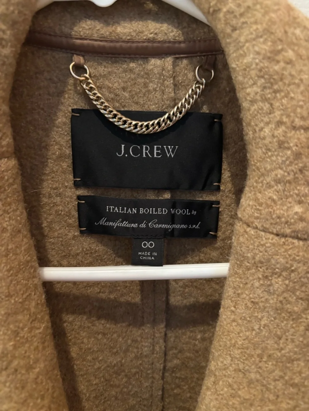 J. Crew Camel Wool-Blend Knee-Length Trench Coat - Picture 4 of 4